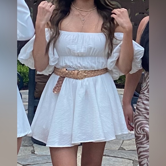 Princess Polly white off the shoulder dress - Picture 2 of 4